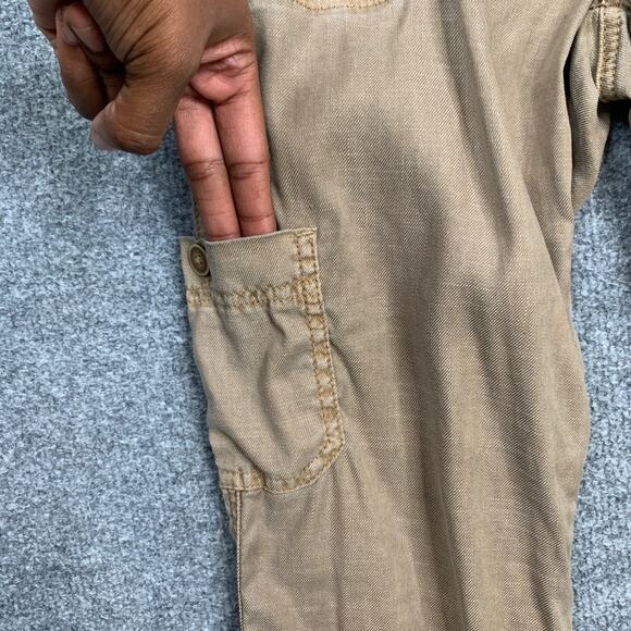 Level 99 Pants Women 27 Husk Linen Tencel Blend Dayla Cargo Pockets Utility - Picture 5 of 14